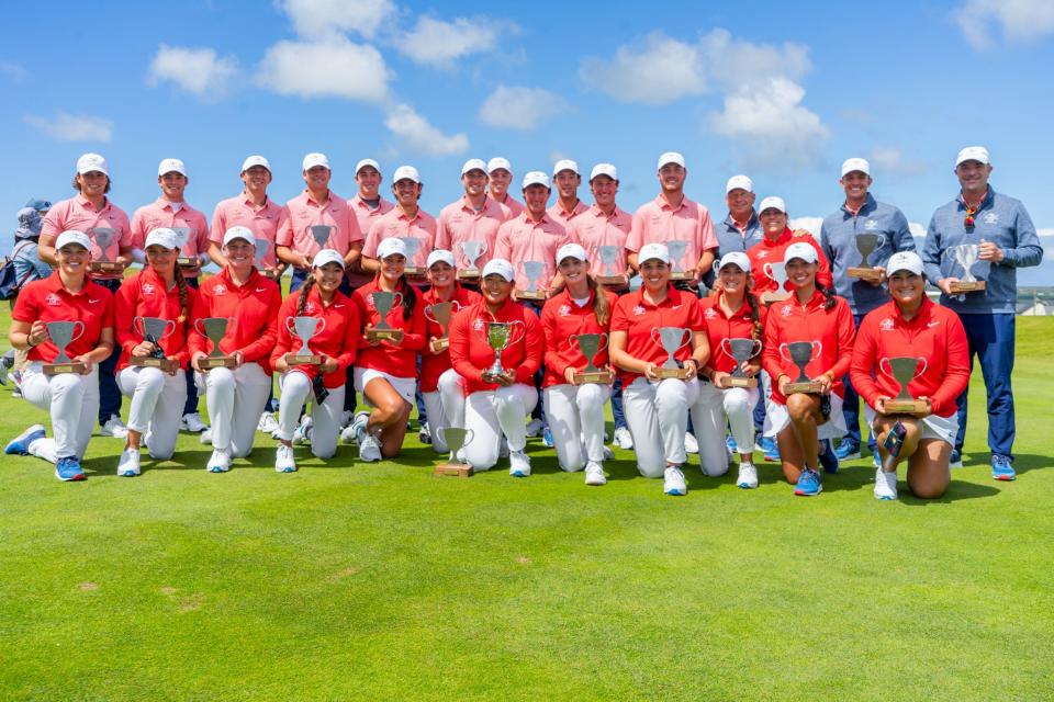 The Americans celebrate winning the 2024 Arnold Palmer Cup. (Photo: GCAA)