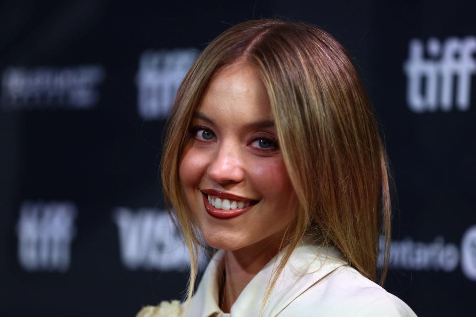 Cast member Sydney Sweeney poses on the red carpet before screening of "Eden" as the Toronto International Film Festival (TIFF) returns for its 49th edition in Toronto, Ontario, Canada September 7, 2024. REUTERS/Carlos Osorio