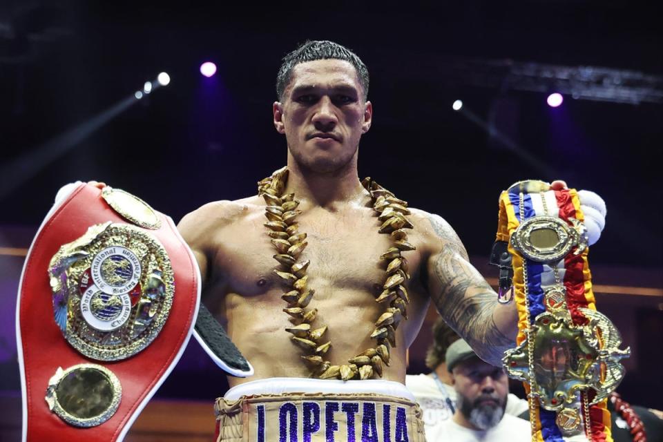 Jai Opetaia after beating Jack Massey in October to stay undefeated (Getty Images)