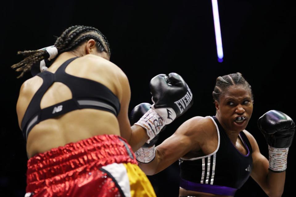 Dubois during her decision win over Miranda Reyes in February 2024 (Getty)