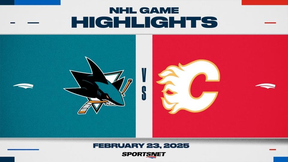 NHL Highlights | Sharks vs. Flames - February 23, 2025