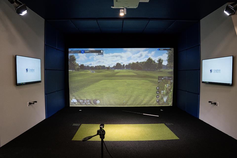 Creighton recently unveiled its new on-campus practice facility, the McGraw Family Indoor Golf Facility.