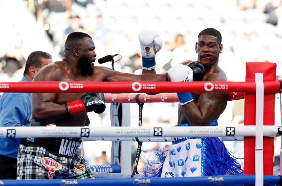 Martin Bakole (left) dropped Jared Anderson three times en route to victory in August (Getty Images)