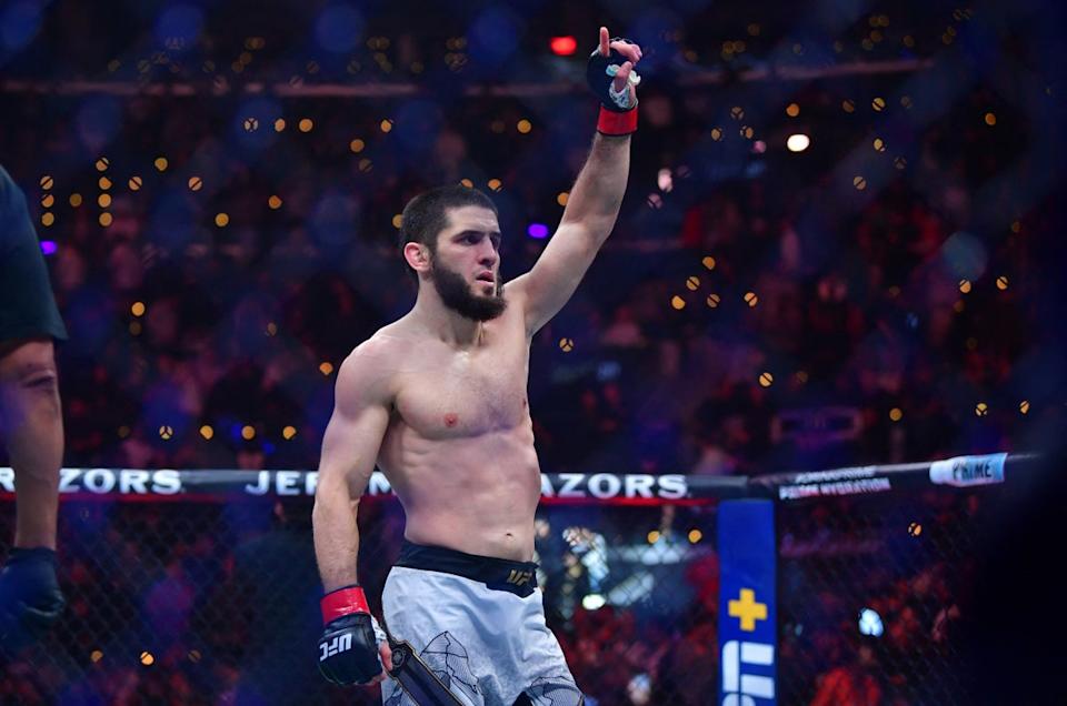 Islam Makhachev, who holds two wins over Volkanovski, could be next for Topuria (USA TODAY Sports via Reuters Con)