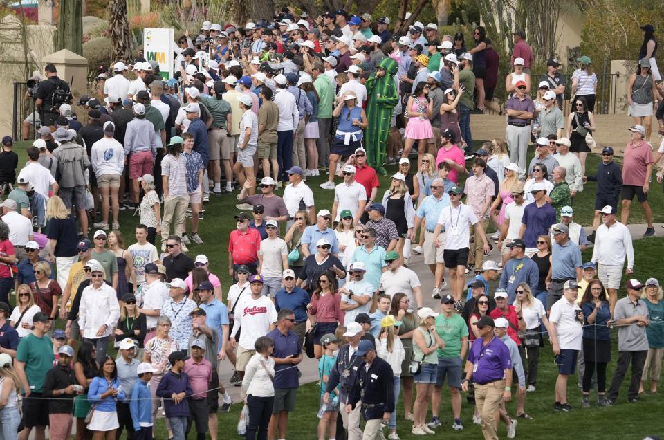 Fans watch the final round of the WM Phoenix Open at TPC Scottsdale on Feb. 9, 2025.