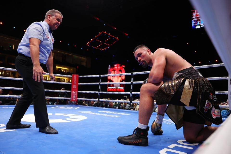 Joseph Parker had to climb off the canvas twice to beat Zhilei Zhang in March (Getty Images)