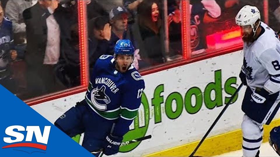 Josh Leivo Goes Skate To Stick, Beats Frederik Andersen Blocker Side