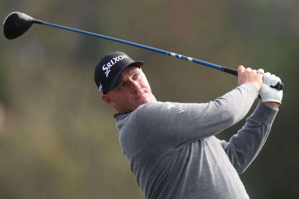 PEBBLE BEACH, CALIFORNIA - FEBRUARY 02: Sepp Straka of Austria plays his shot from the third tee during the final round of the AT&T Pebble Beach Pro-Am 2025 at Pebble Beach Golf Links on February 02, 2025 in Pebble Beach, California. (Photo by Ezra Shaw/Getty Images)