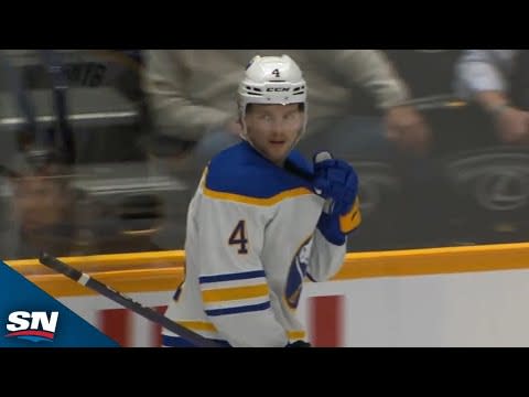 Bowen Byram Scores On His First Touch With The Buffalo Sabres