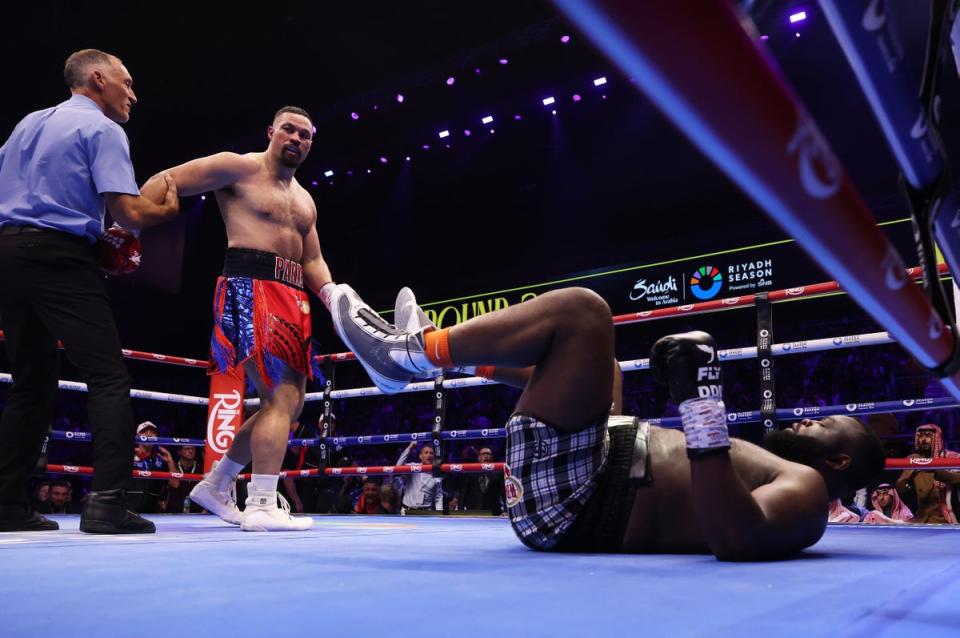 Joseph Parker needed just two rounds to finish Martin Bakole (Getty)