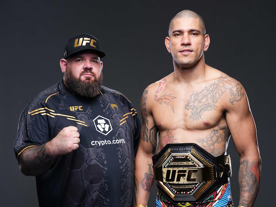 LAS VEGAS, NEVADA - JUNE 29: Alex Pereira of Brazil poses for a portrait after his victory with former MMA fighter Plinio Cruz during the UFC 303 event at T-Mobile Arena on June 29, 2024 in Las Vegas, Nevada. (Photo by Todd Lussier/Zuffa LLC via Getty Images)