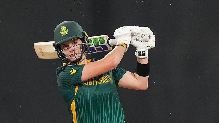 South Africa's Laura Wolvaardt batting