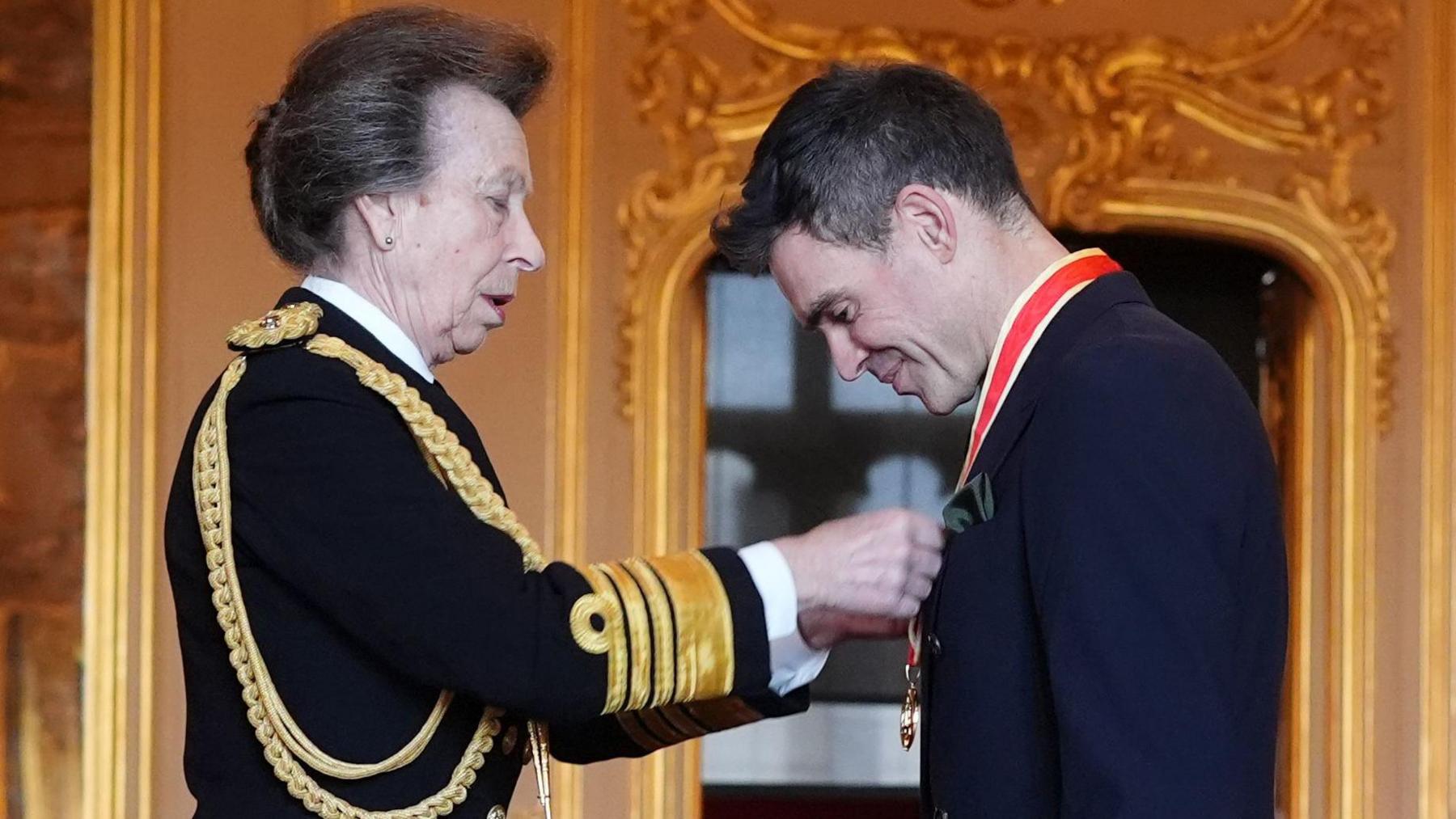 Sir James Anderson is made a Knight Bachelor by the Princess Royal at Windsor Castle