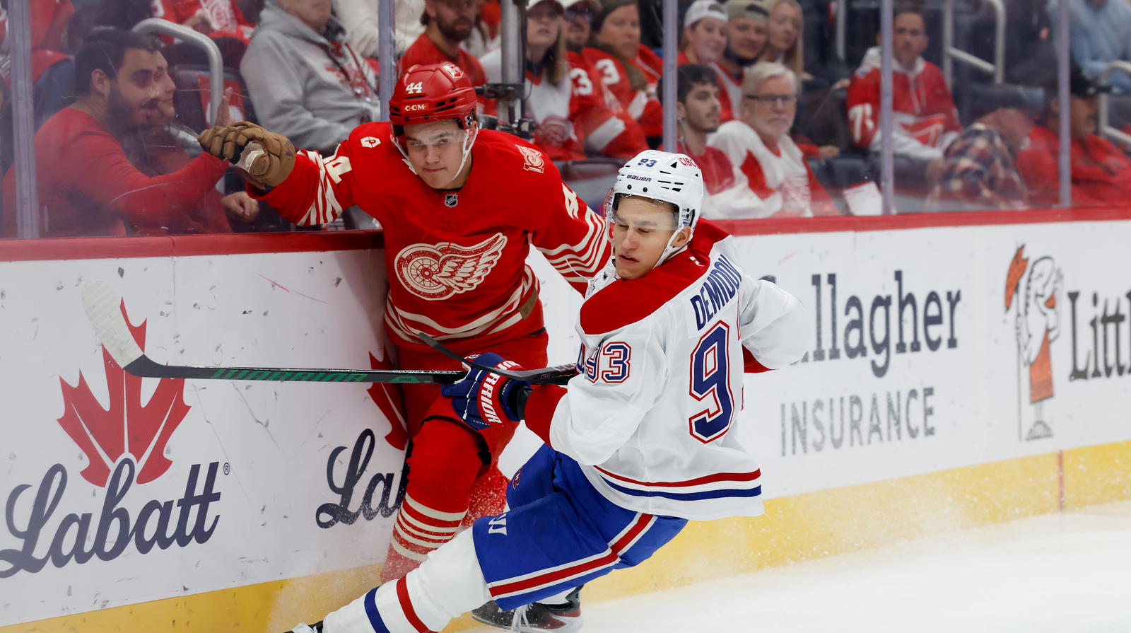 Rookie Trio Shows Promise Despite Tough Debuts as Red Wings Drop Season Opener to Canadiens