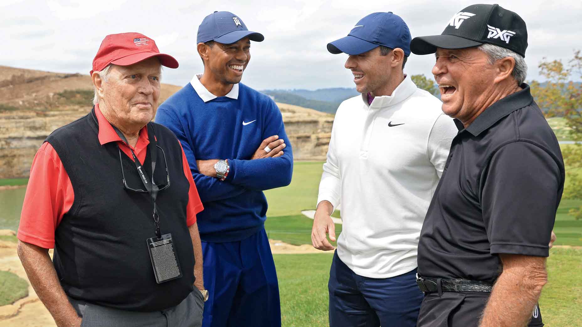 Generations of greats: The Golden Bear, Tiger, Rors and the Black Knight gathered in 2020 for the Payne’s Valley Cup at Big Cedar Lodge.