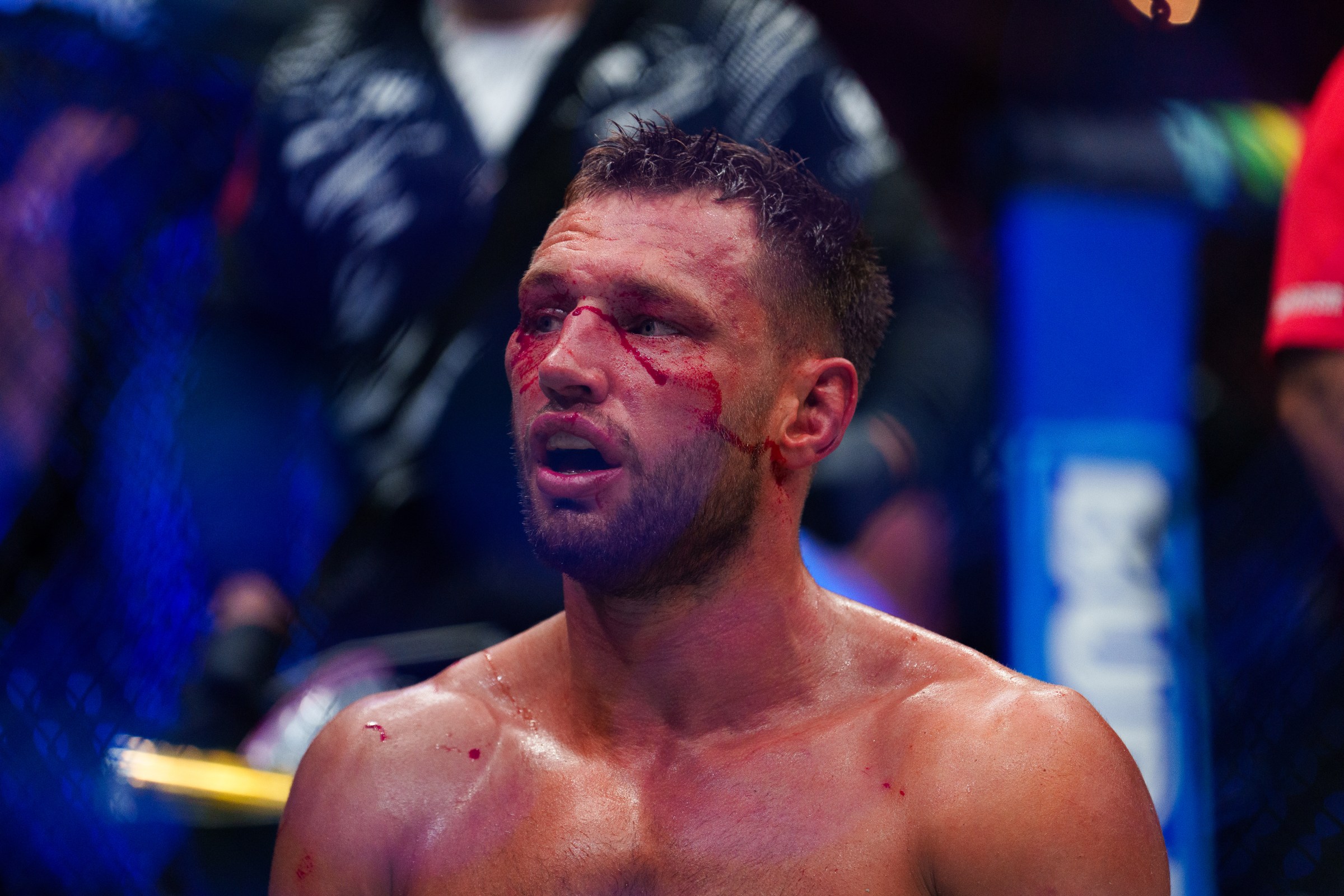 VANCOUVER, CANADA - OCTOBER 18: Reinier de Ridder looks on during the UFC Fight Night at Rogers Arena on October 18, 2025 in Vancouver, Canada. (Photo by Jordan Jones/Getty Images)