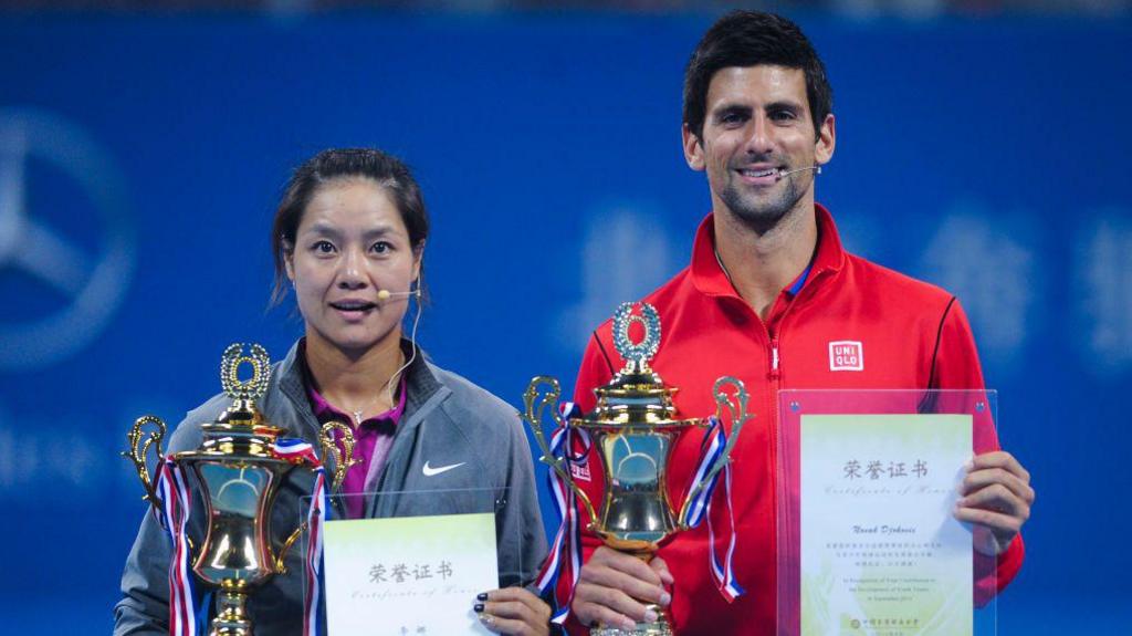Li Na and Novak Djokovic in 2013