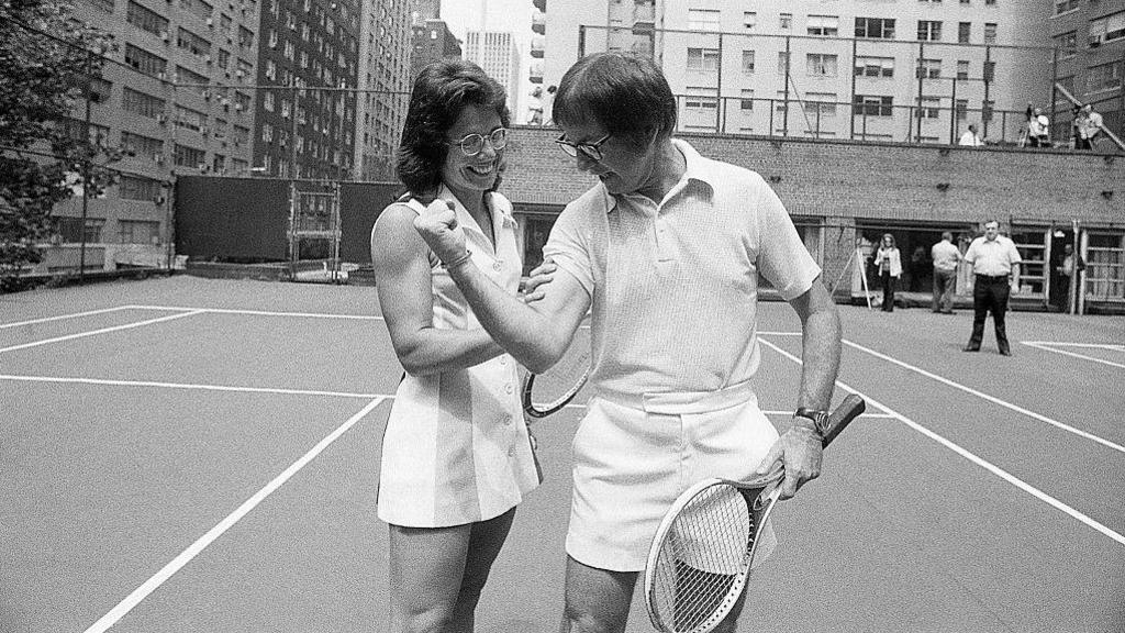 Billie-Jean King and Bobby Riggs in 1973