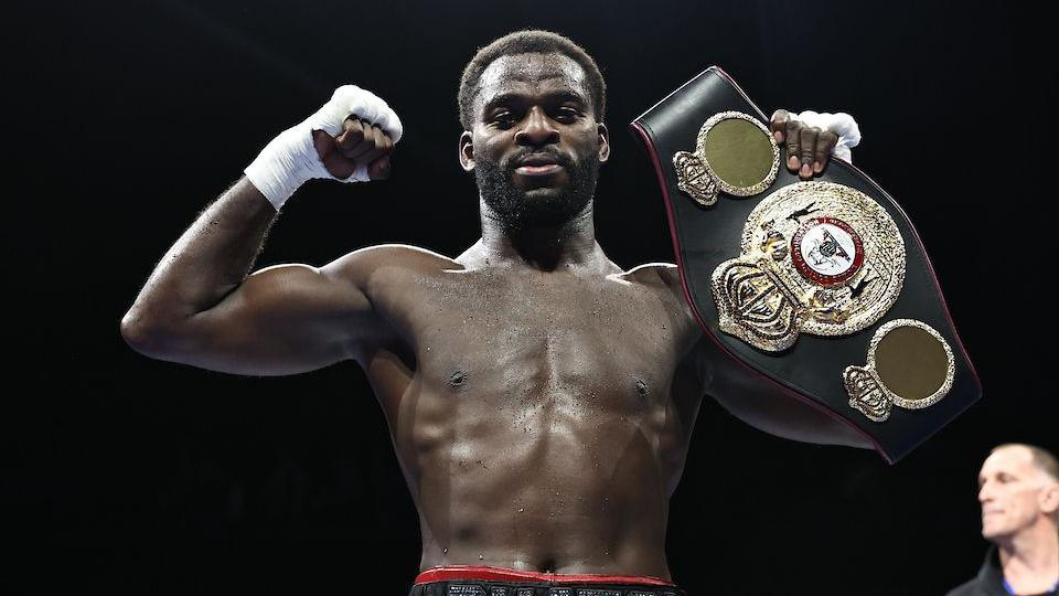 Joshua Buatsi celebrates in the ring after beating Zach Parker